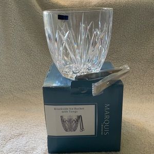 Waterford crystal ice buck with tongs